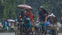 Deep land depression causes rain, likely to ease Sunday